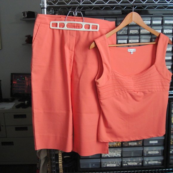 andre oliver Pants - 2 Piece Capri Top Set Coral Andre Oliver